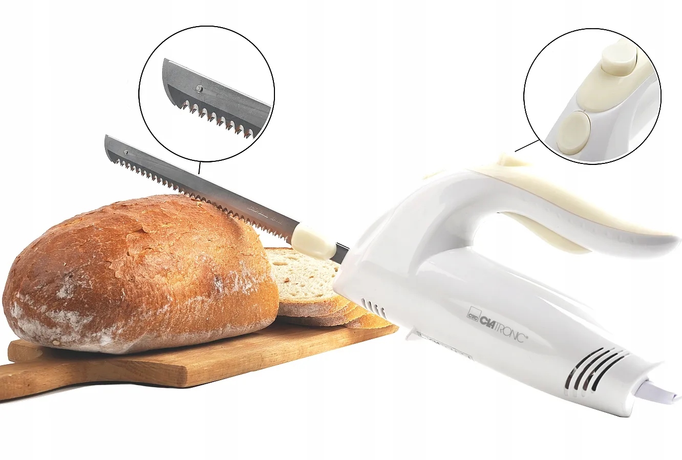 Krájač Clatronic EM 3062 biely 0 W